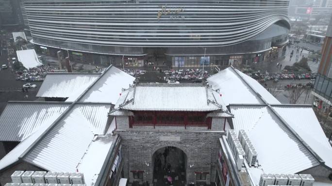 风雪中的徐州文庙