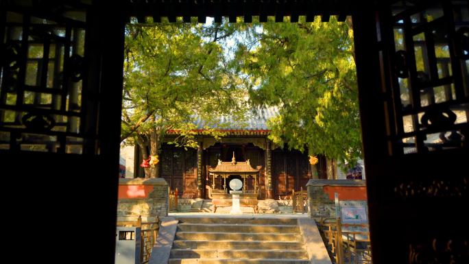 红墙绿瓦中国古代建筑寺庙道观法海寺