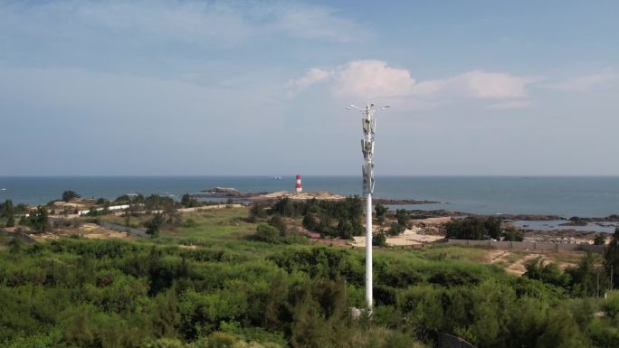 航拍 福建 泉州 石狮 永宁 海边 灯塔