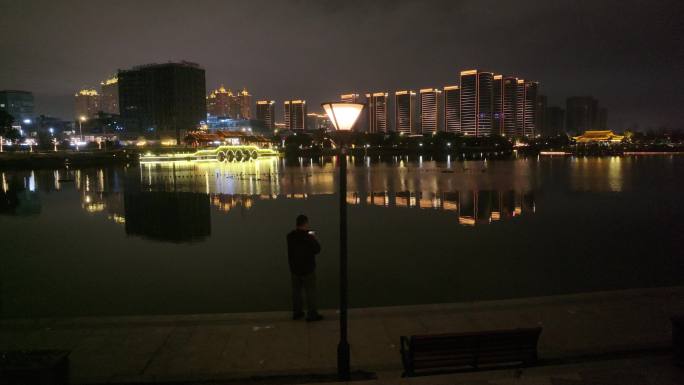 台州温岭九龙湖夜景