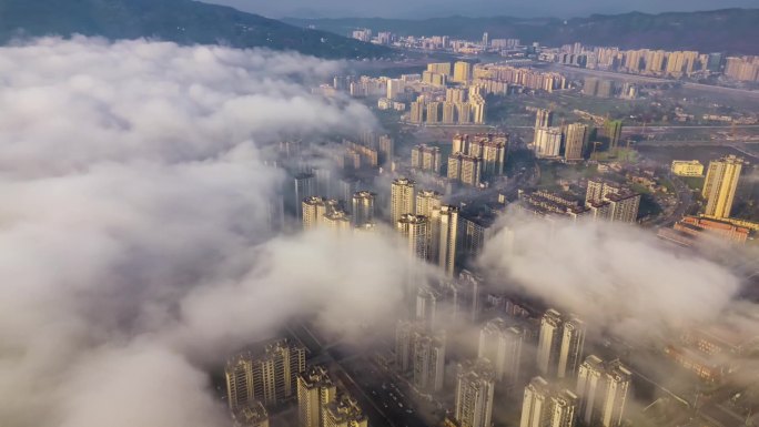 雅安市雨城区城市标志建筑延时