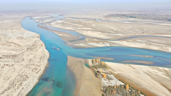 新疆 叶尔羌河  航拍