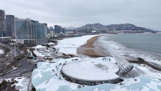 青岛雪景崂山城市展览舘-59