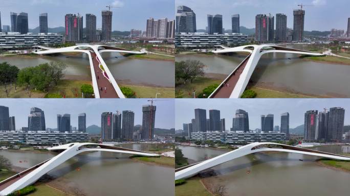 4K航拍广州南沙聚星桥3