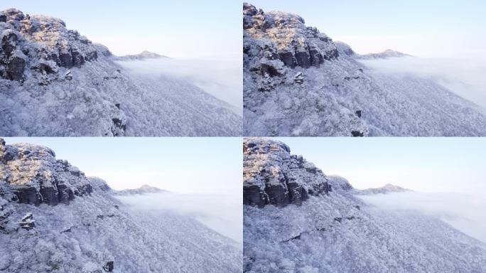 高山云海雪景仙境