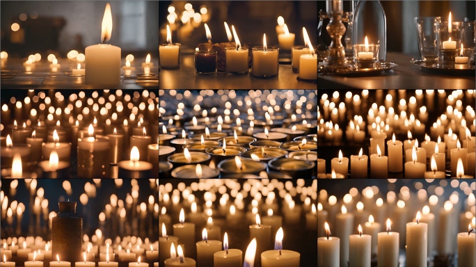 蜡烛烛光烛火酥油灯祈福烛光祈祷感恩纪念