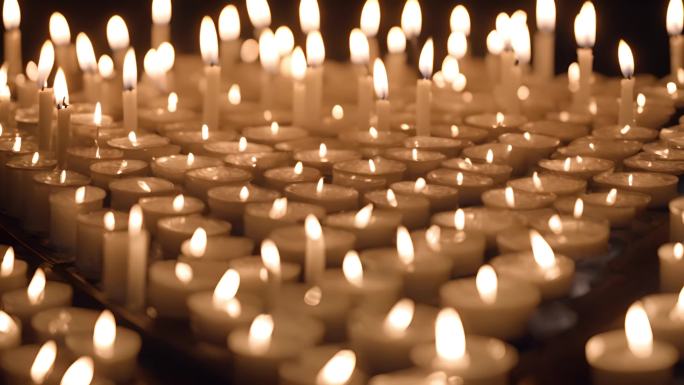 蜡烛烛光烛火酥油灯祈福烛光祈祷感恩纪念