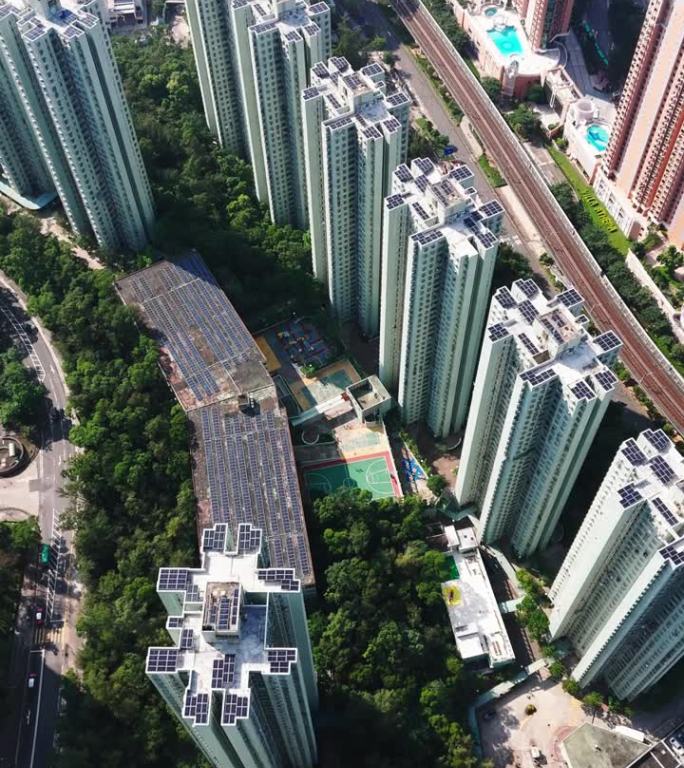 无人机拍摄的香港马鞍山城市景观