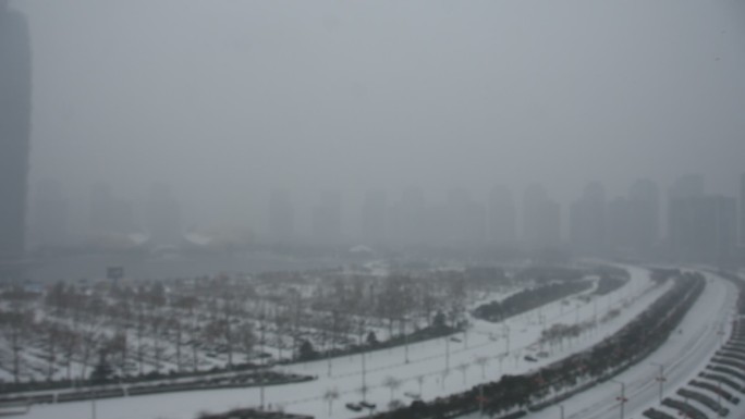 郑州东区下雪的风景 雪景