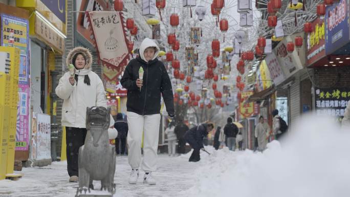 宽厚里下雪航拍地拍