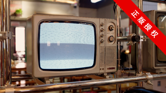 老式复古电视机收音机4K