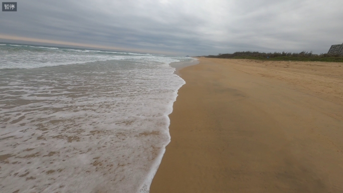 穿越机航拍4K海南三亚万宁沙滩海边风景