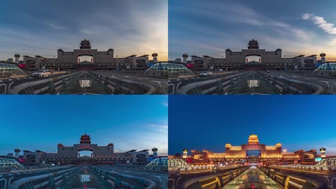 北京西客站夜景