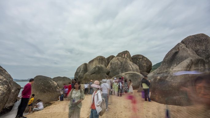 海南省三亚市天涯海角海角石延时