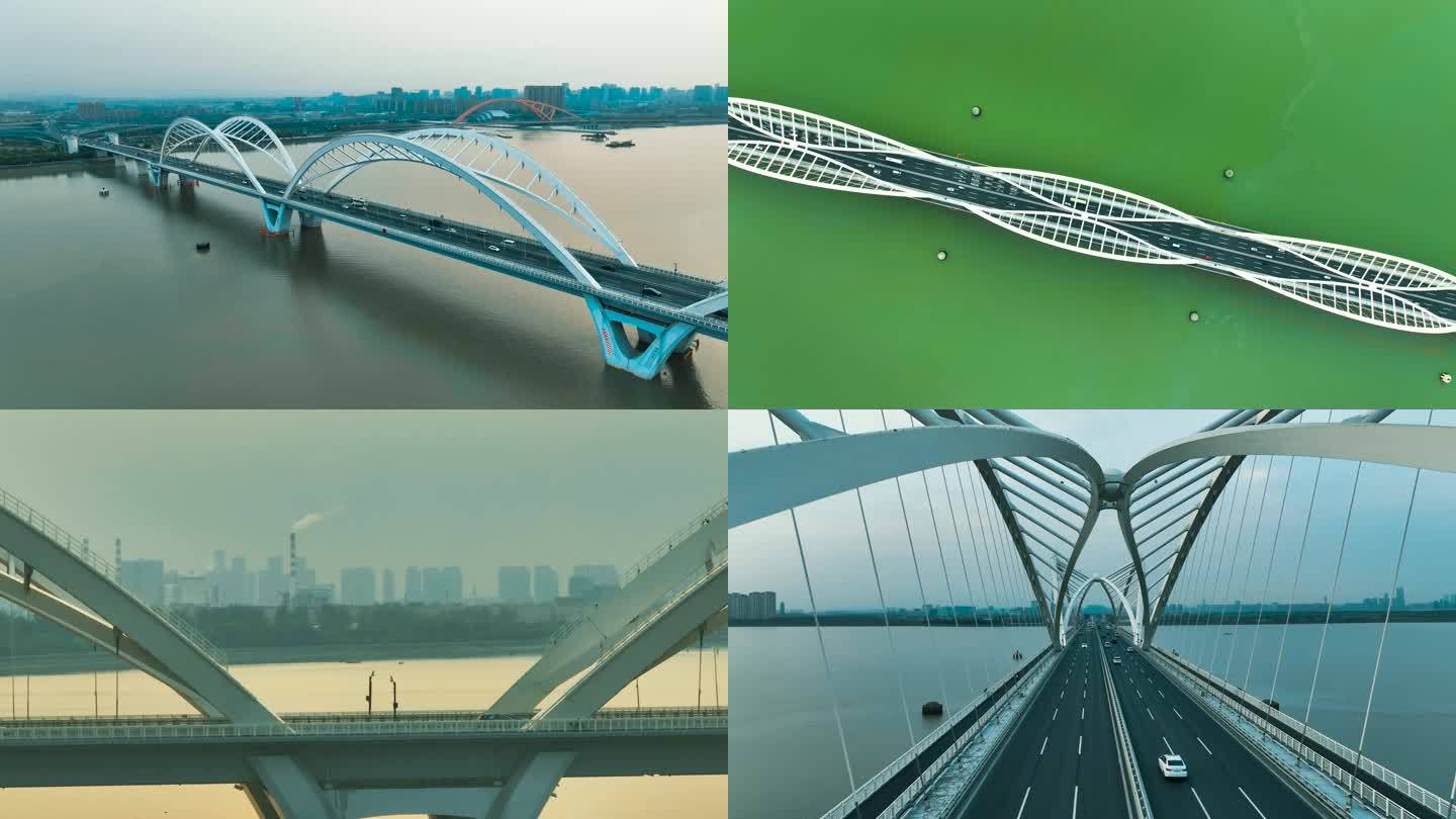 九堡大桥 航拍 4k  桥梁 浙江
