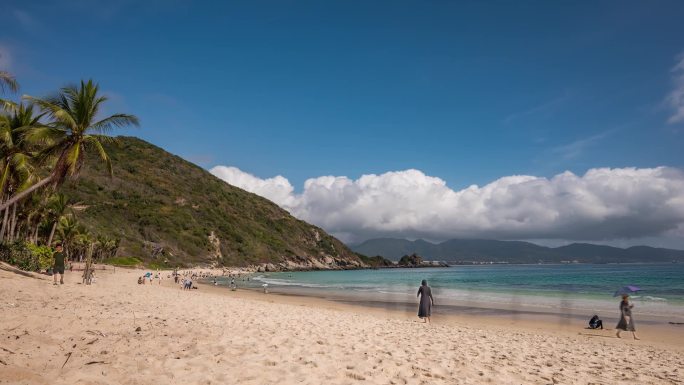 海南省三亚市太阳湾海滩延时