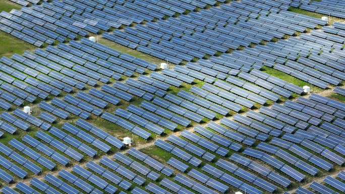 太阳能电池板光伏基地发电站绿色能源