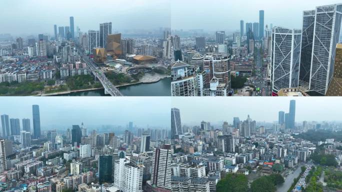 柳州城市建筑航拍组镜