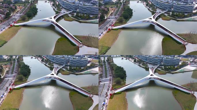 4K航拍广州南沙聚星桥6