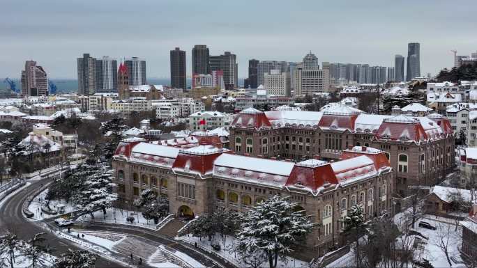 青岛雪景老市府-8