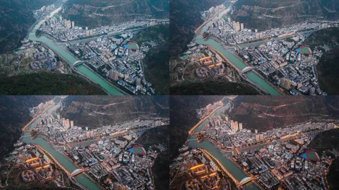 雅安市石棉县城市标志建筑延时