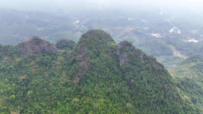 广西玉林鹿峰山风景区航拍