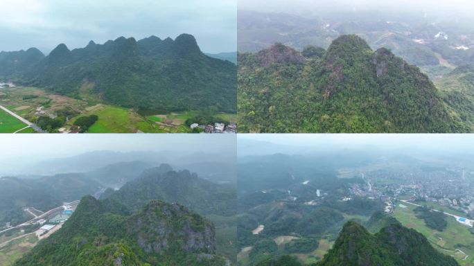 广西玉林鹿峰山风景区航拍