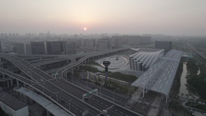 盐城青年范公路高架枢纽湿地博物馆老火车站