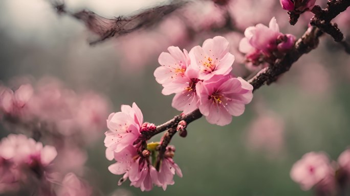 春天春分绿芽春暖花开鸟语花香万物复苏生机