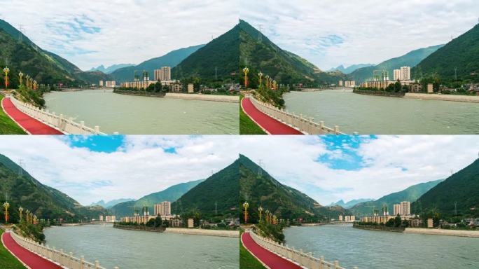 雅安市石棉县城市标志建筑延时