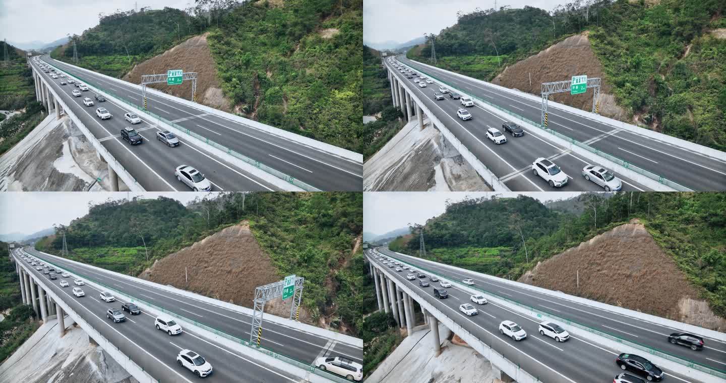 【正版素材】高速公路堵车缓慢行驶0966