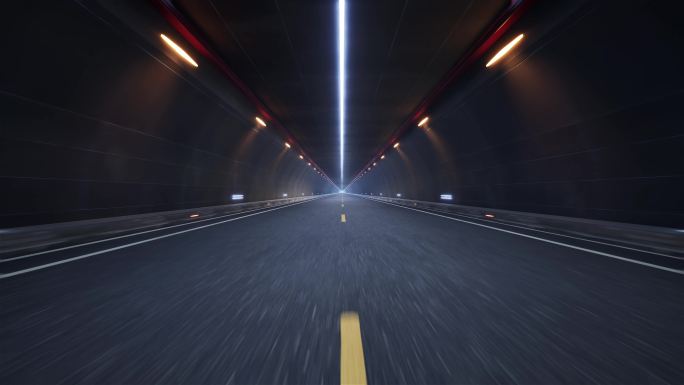 马路隧道未来感穿梭开场片头