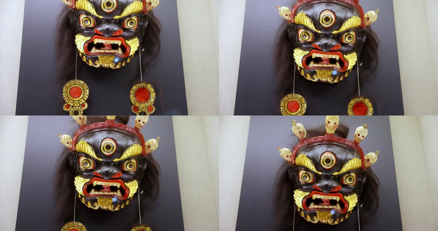 少数民族藏族面具彩漆跳神面具
