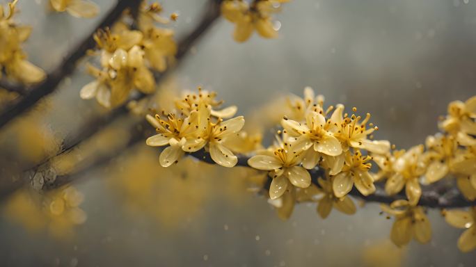 春天春分绿芽春暖花开鸟语花香万物复苏生机