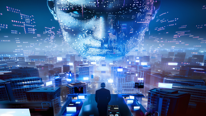 4K未来AI时代人工智能脑机接口机器人