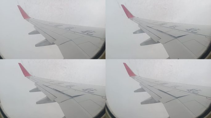 飞机在迷雾中飞行 空中飞行