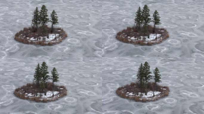 坎卢普斯冬季魔法:孤岛在冰封的麦奎因湖