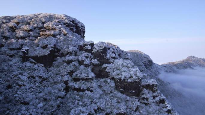 高山云海雪景仙境