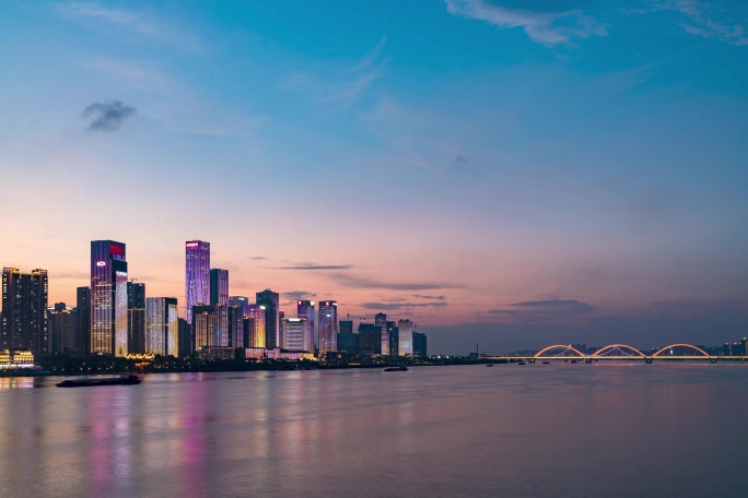 长沙湘江边夜景