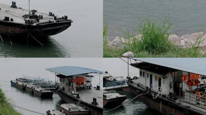 重庆江边渔船