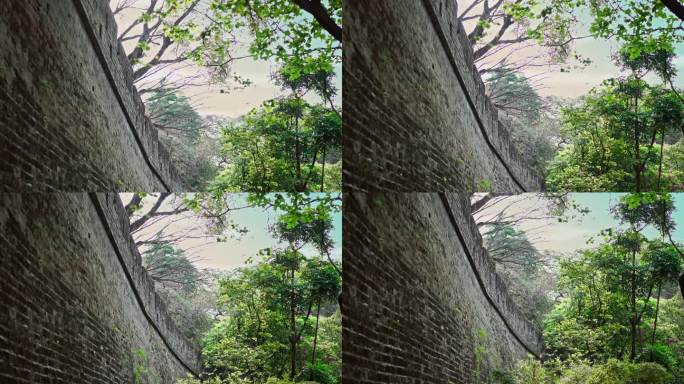 4K实拍，羊城广州越秀山上的古代旧城墙。