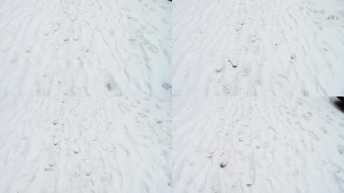 雪地 脚步 脚印 雪中行走  雪地行走