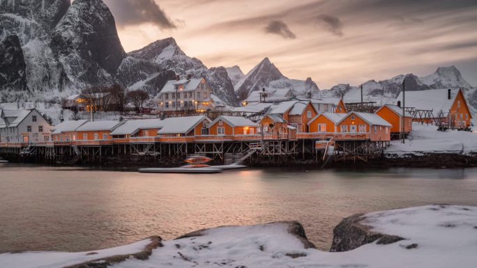 挪威田园诗般的渔村