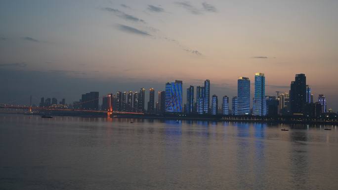 武汉汉口江滩夜景