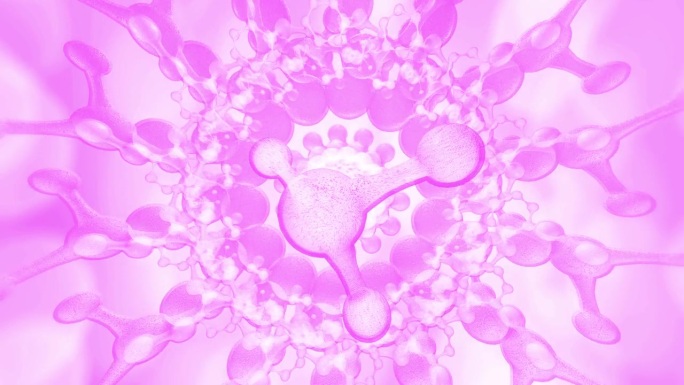 纳米分子结构粉色背景扩散分子式
