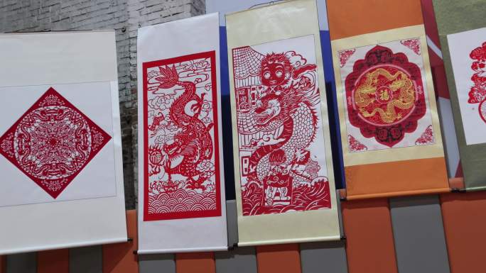 中国传统手工艺剪纸特写