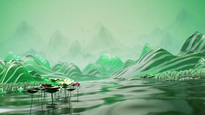 千里江山图  大气片头 C4D