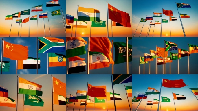 金砖10国各国旗帜BRICS世界新兴市场