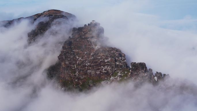 高山云海雪景仙境