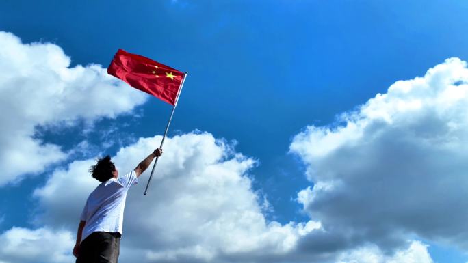 中国人爱国生在红旗下幸福斗志昂扬憧憬未来
